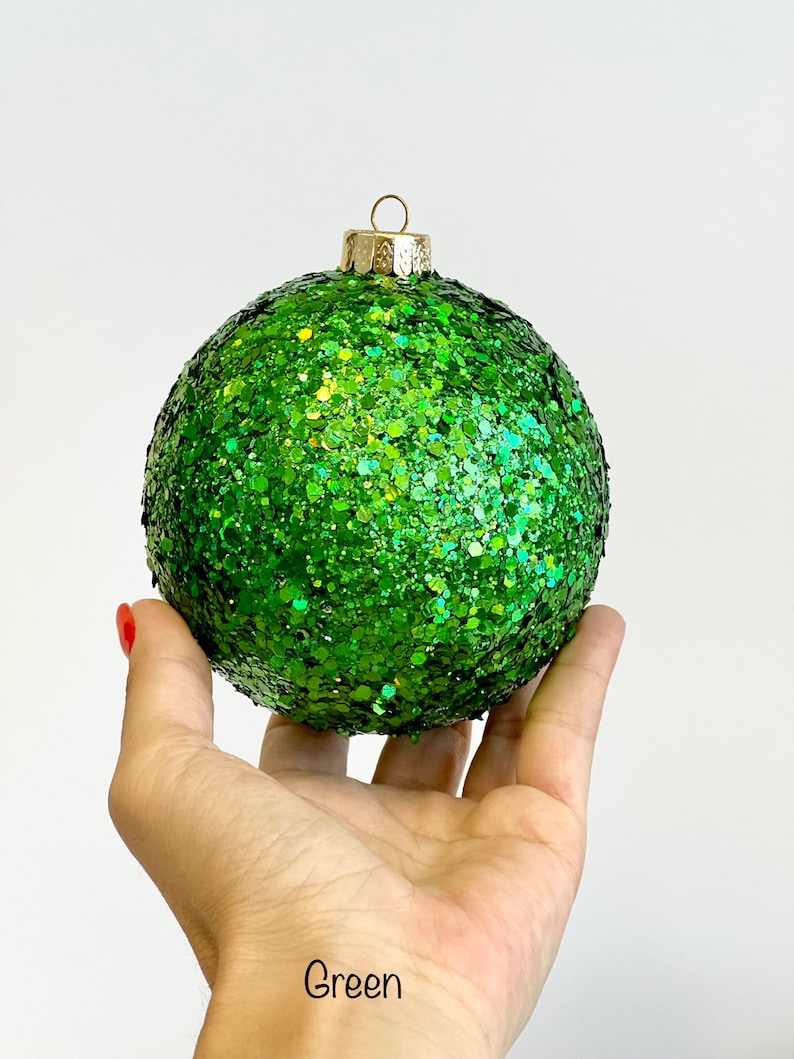 Dark Green Christmas Ornament Christmas Ball Handmade Etsy