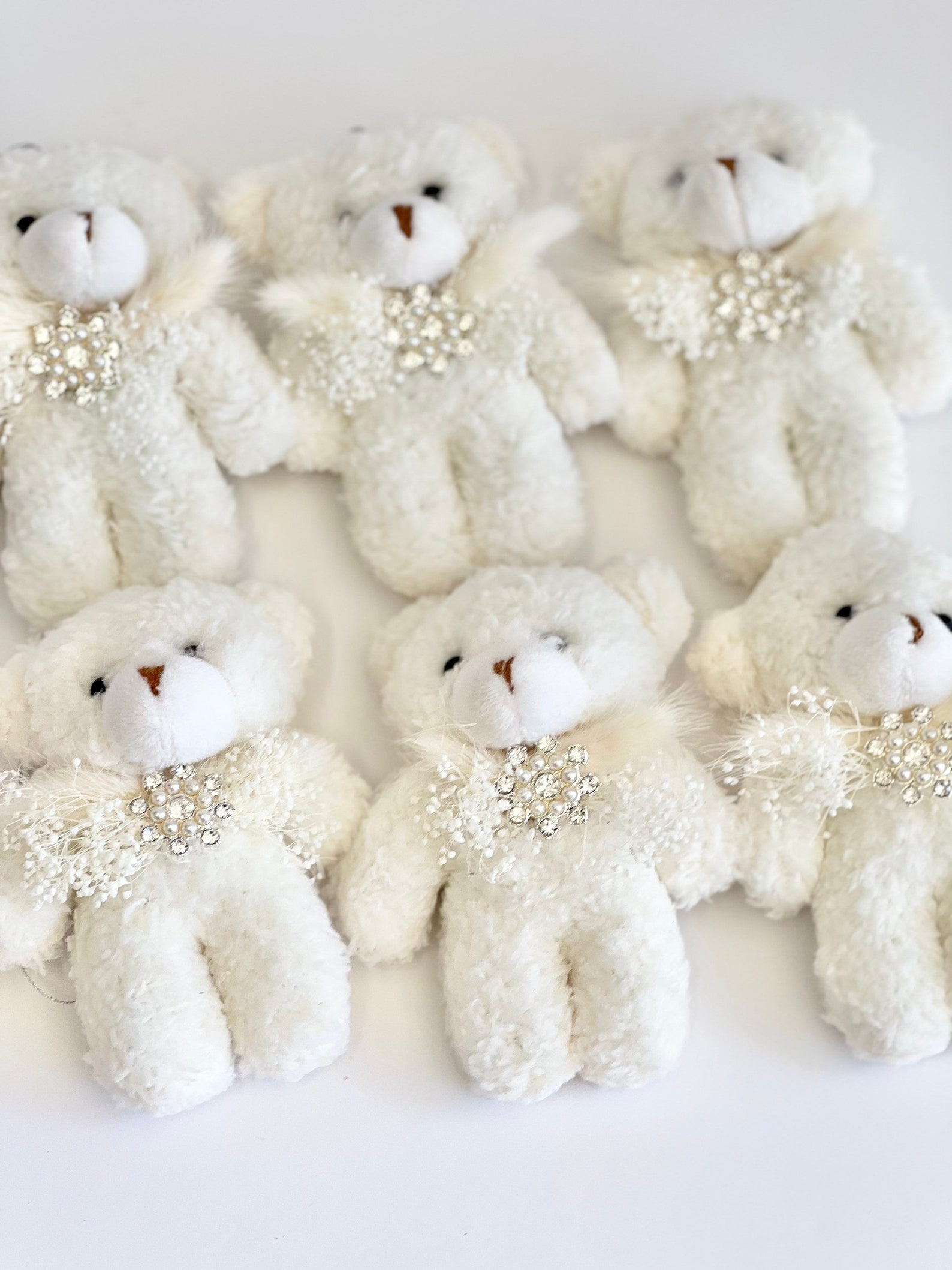 White Teddy Bear Christmas Ornament Christmas Plush Toy Baby Etsy