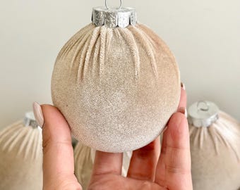 15 pezzi di decorazioni natalizie in velluto, tonalità terra beige, 3,15 pollici, decorazioni natalizie bohémien