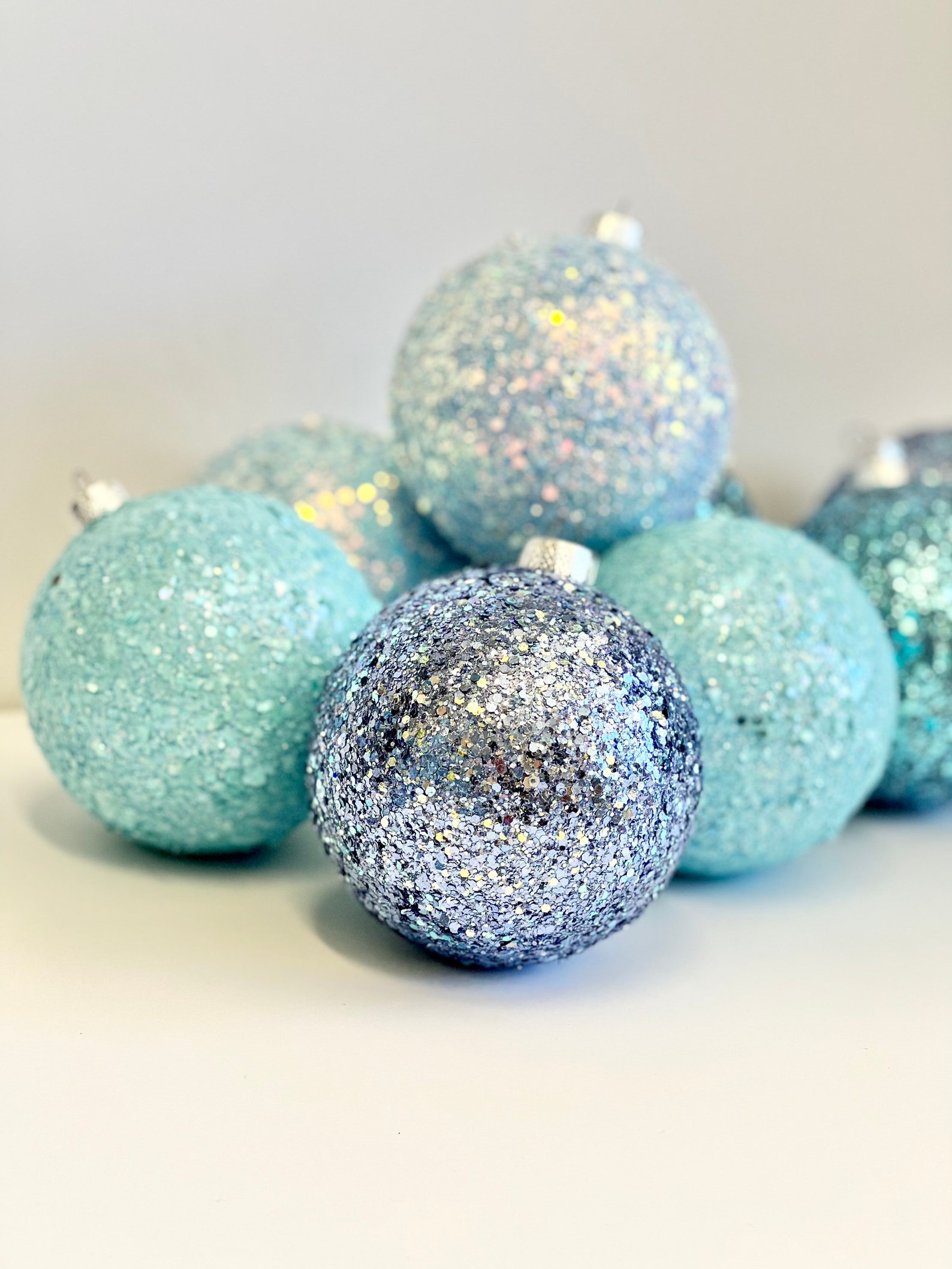 Baby Blue Christmas Ornament Handmade Velvet Balls Christmas Etsy