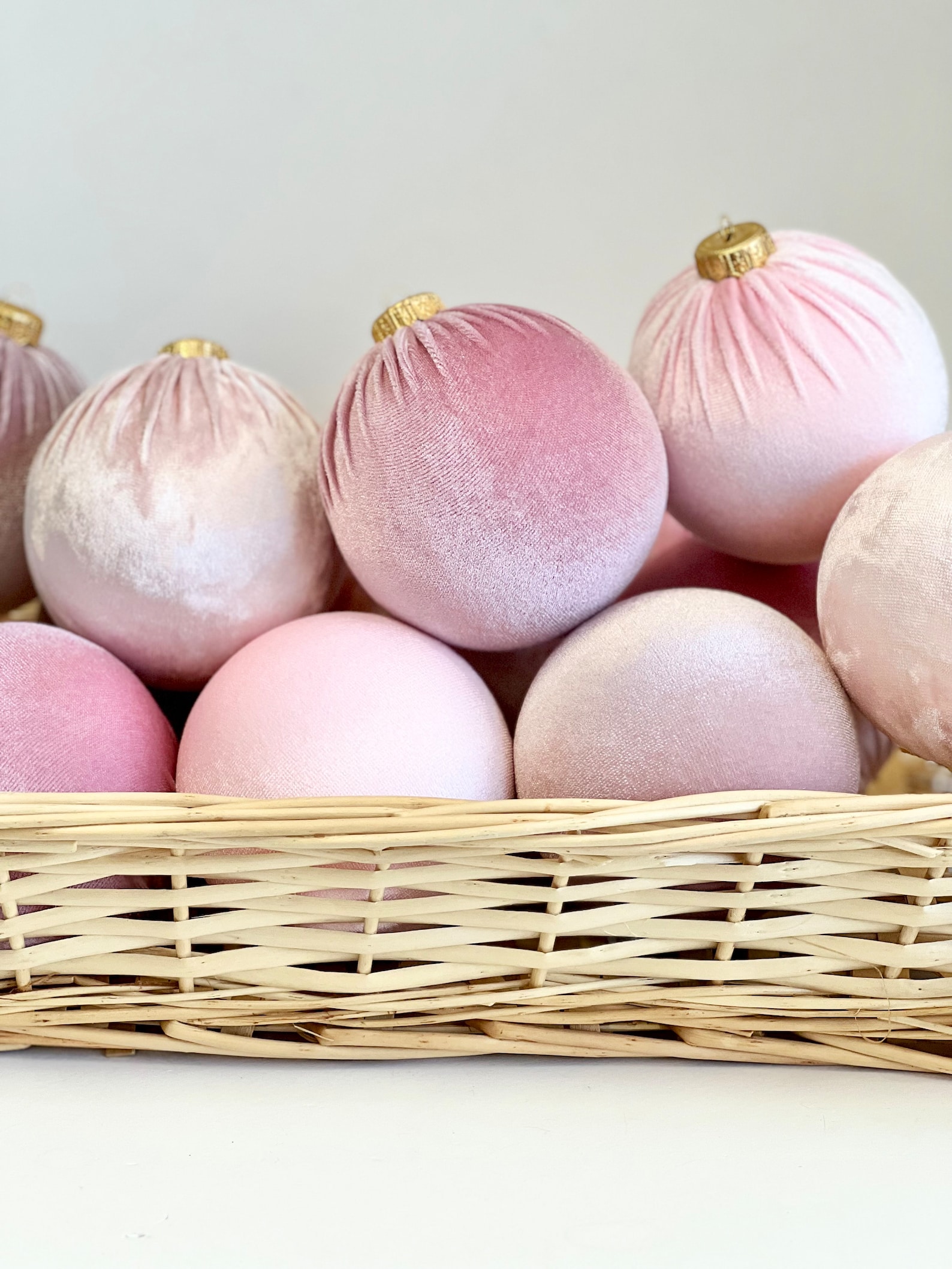 Pale Pink Christmas Ornaments 