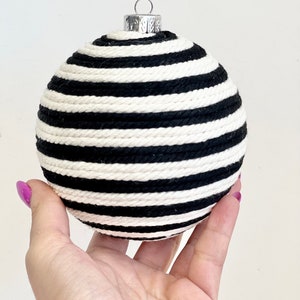 Bulk Christmas Ornaments, Christmas Balls, Xmas, Christmas Decorations, Christmas Gifts Idea, Black and White Christmas Bulbs set of 6 image 6