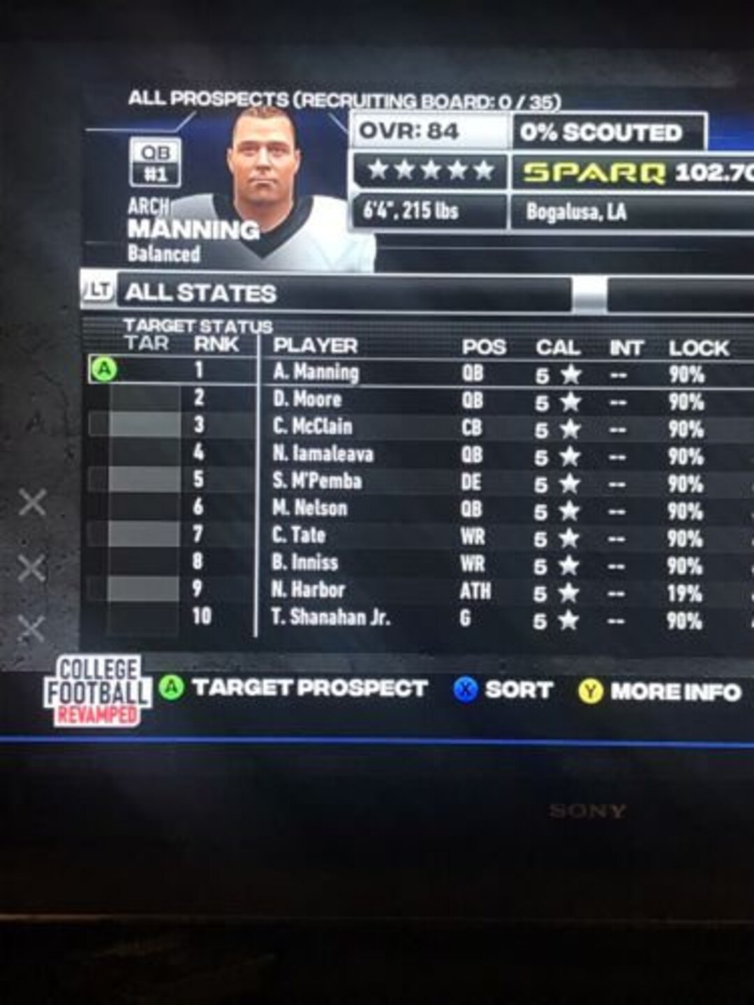 2023, 2024, and 2025 Recruiting Class Files for NCAA Football 14