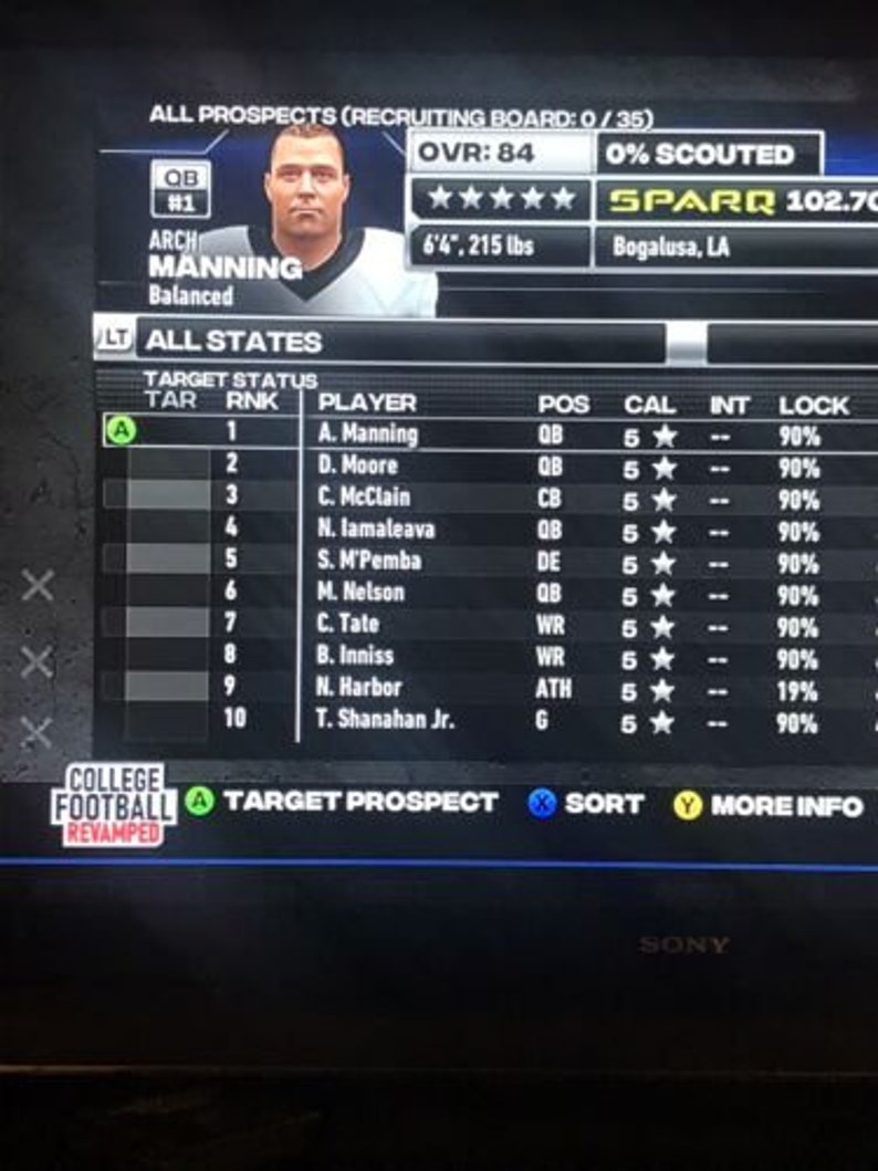 2023, 2024, and 2025 Recruiting Class Files for NCAA Football 14 College Football Revamped Etsy
