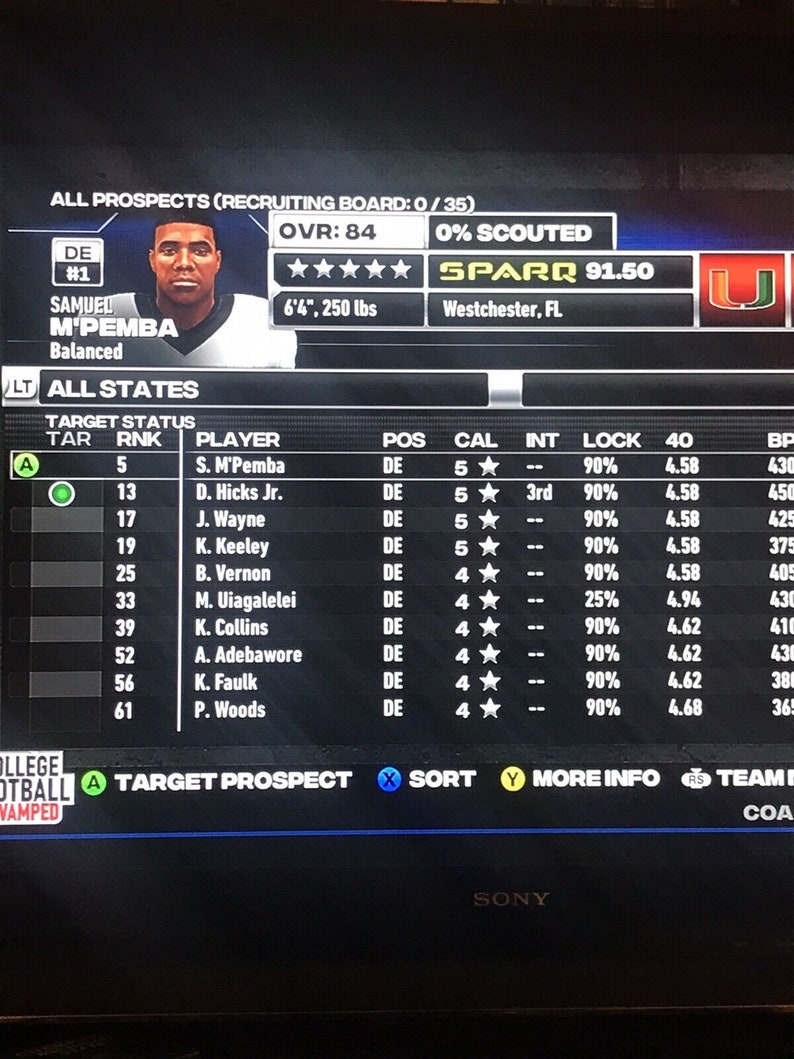 2023, 2024, and 2025 Recruiting Class Files for NCAA Football 14