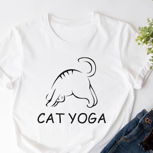 Cat Yoga T-Shirt, Funny Cat Shirt, Yoga Shirt, Cute Cat Shirts, Meditation Shirt, Namaste Tee, Funny Namaste Tee, Cat Lovers Shirt, Cat Gift