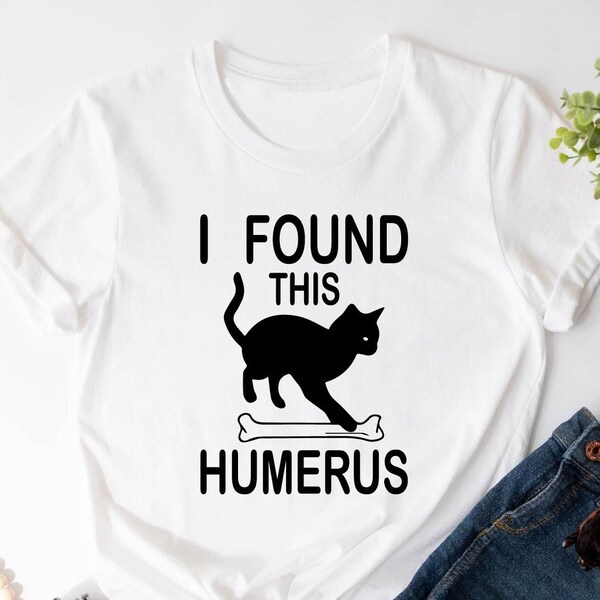Funny "I Found This Humerus" Science Geek T-Shirt For Men - Soft Ring Spun Cotton Tee - View #10