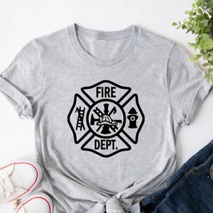 Firefighter T-shirt, Fireman Tee, Fire Department Shirt, Gift For Fireman, Fire Dept. Logo Shirt, Fire Fighter Gift, Fireman T-Shirt