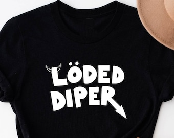 Loded Diper Shirt, Vintage Look, Diary of a Wimpy Kid Tee, Short-Sleeve Unisex Rodrick Rules T-Shirt, Gifts for Kids, Kids Boys Girls Shirts