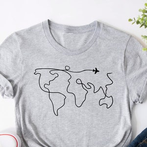 Cute Travel Shirt, Adventure Shirt, World Map Travel Shirt, World Traveler Gift Shirt, Road Trip Shirt, Traveler Gift, Wanderlust T-shirt
