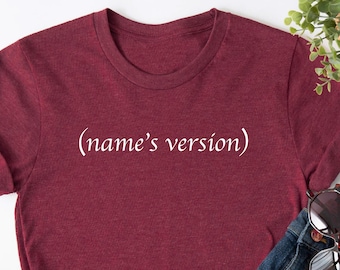 Personalized Your Name Version Shirt, Custom Your Name&#39;s Version Shirt, Swift Shirt, Singer Shirt, Concert Shirt, World Tour Shirt