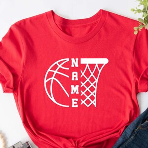 Customized Basketball Shirt, Your Name Basketball, Personalized Basketball Shirt, Game Day Shirt, Basketball Season Gift, Basketball Lover