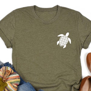 Turtle Shirt, Turtle Pocketsize Shirt, Love Turtle Shirt, Animal Lover Shirt, Sea Turtle T-shirt, Beach Tee, Summer Shirt, Save Turtles Gift