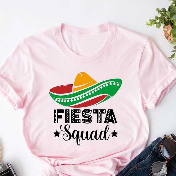 Fiesta Squad Shirt, Fiesta Party Shirts, Cinco De Mayo, Margarita Shirts, Enjoy The Party Like Mexicans, Friends Carnival Matching Shirt