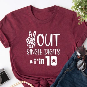 Ten Birthday Shirt, 10th Birthday Shirt, Tenth Birthday, Double Digits, Birthday Shirt, 10th Birthday, Tenth Birthday Shirt, 10 years old