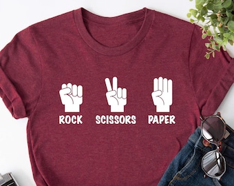 Rock Paper Scissors Shirt, Let's Settle This Like Adults Shirt, Rock Paper Scissors Gift, Humorous Gamer Shirt, Gamer Lover Tee, Funny Shirt