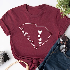 South Carolina Shirt, South Carolina Heart Shirt, Gift From South Carolina, South Carolina Gifts, South Carolina Lover, South Carolina Trip