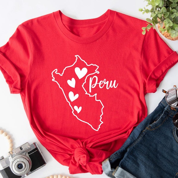 Peru Shirt, Peru Lover Shirt, Latina Gift, Peru Gift, Peruvian Shirt, Camisa de Peru, Peru Shirt, Peru Map Tee, Peru Travel, Inca Empire