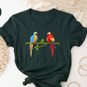 Parrots Shirt, Bird Lover Shirt, Animal Lover Shirt, Bird Watcher Gift Shirt, Mothers Day Gift Shirt, Parrot Vacation Outfit, Parrot Shirt