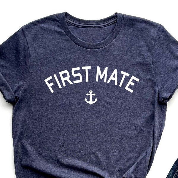 First Mate Anchor Shirt, Anchor Shirt, Ship Captain Shirt, Cruise Squad Tee, Captain T-shirt,  Navy Squad Tee, Navy Shirts, Gift for Captain