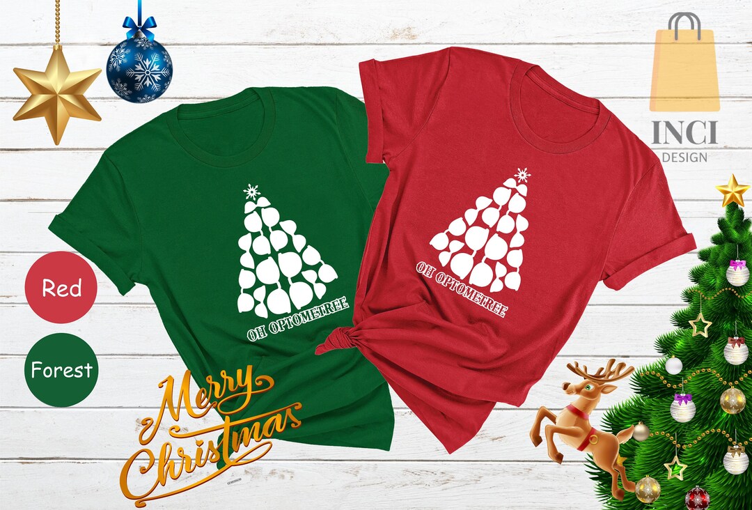 Christmas Optometree Shirt, Oh Optometree Tee, Funny Optometrist Gifts