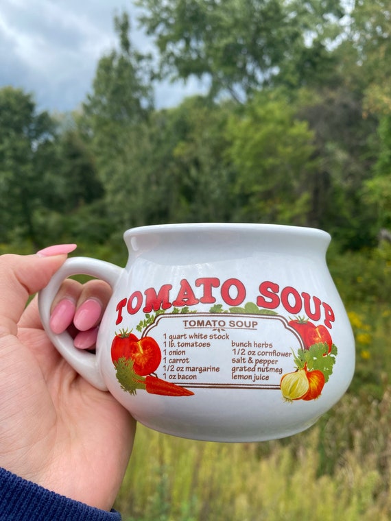 Vintage Soup Mug With Recipe tomato Etsy