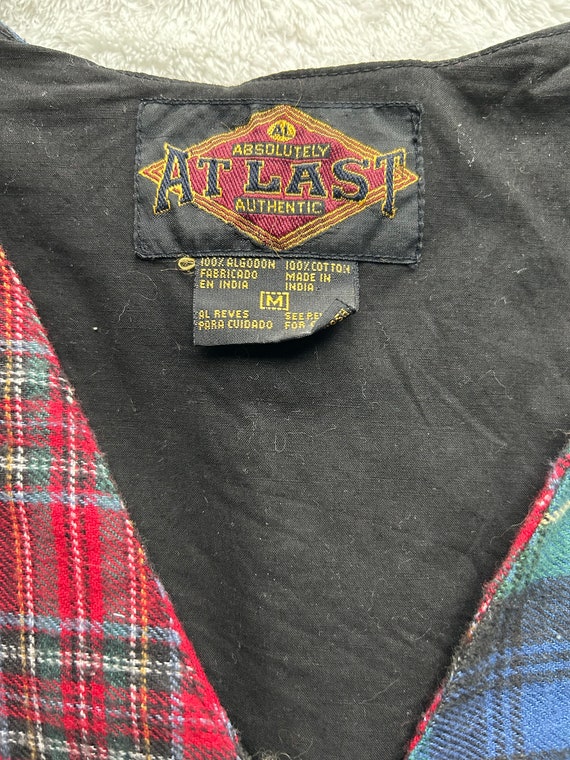 Vintage Patch Work Plaid Vest - image 3