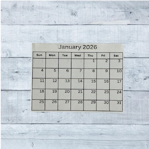 Mini calendario desprendible 2026, calendarios mensuales de bloc 2026, suministros para calendarios de manualidades 2026, mini calendarios para manualidades