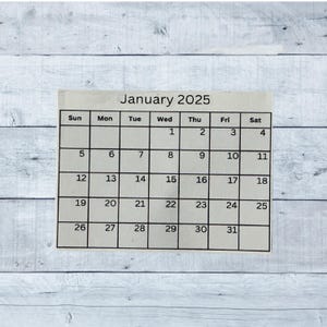 Mini calendario desprendible 2025, calendarios mensuales 2025, suministros para calendarios de manualidades 2025, mini calendarios para manualidades