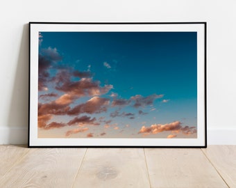 Cotton Candy Clouds Photograph, Cloud Wall Art, Blue Sky Photograph, Blue Sky Wall Art, Cloud Landscape Fine Art Print, Cerulean Wall Art