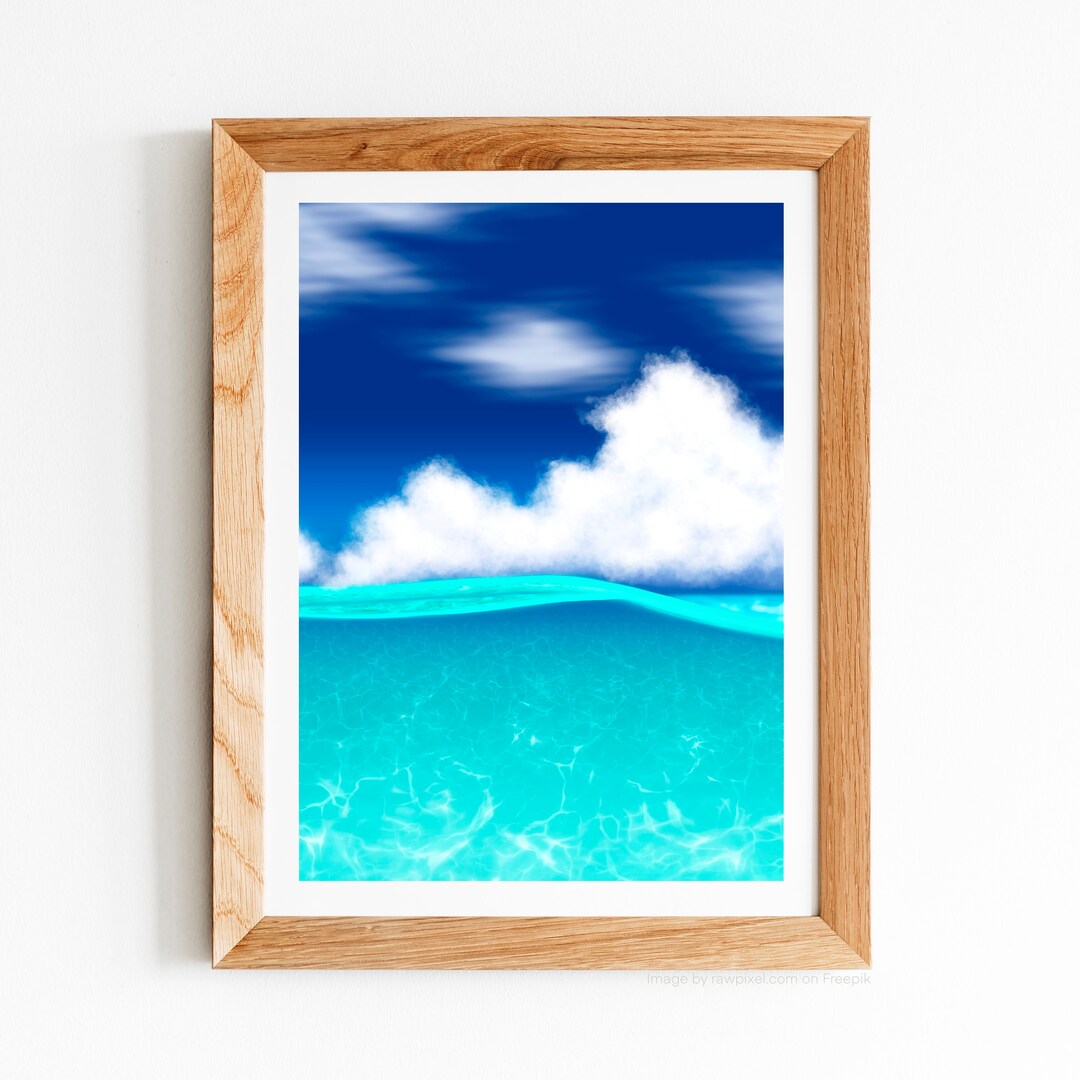 Turquoise Water Art Print, Ocean Art Print, Nature Art Print