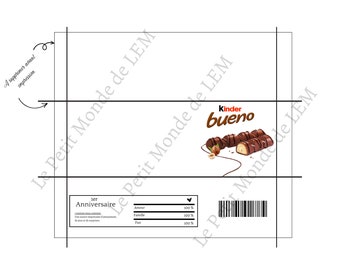 Kinder Bueno template to customize special CANVA