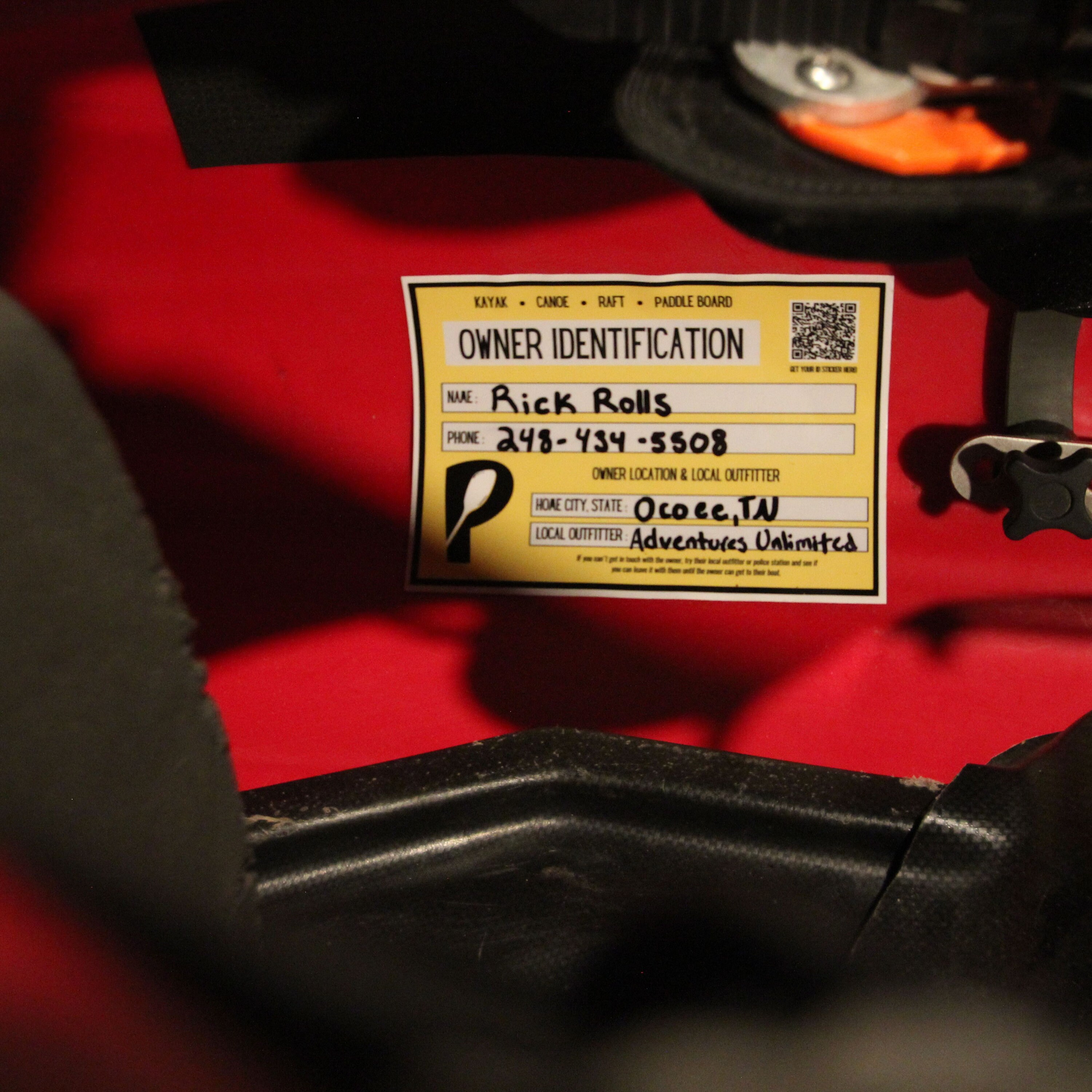 Kayak Registration Decal Waterproof Writable LARGE Sticker for Etsy