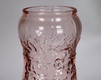Vintage Tiara Exclusive 15&quot; Rose Vase In Peach By Fenton