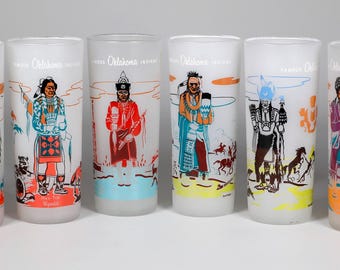 Beroemde Oklahoma Indian Glass van Knox Oil & Designed by Acee Blue Eagle