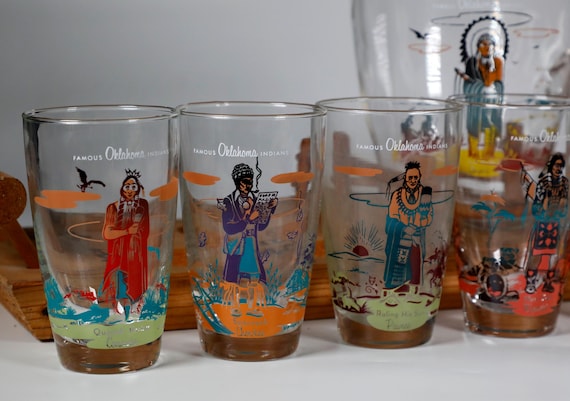 Vintage Clear Knox Oil Acee Blue Eagle Oklahoma Famous Indians