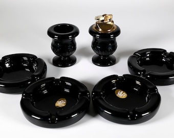 Tiara Glassware Black Smoker Set