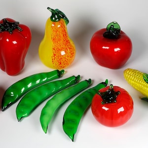 Vintage Encased Glass Fruit and Veggies