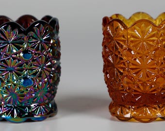 Vtg L.E. Smith Daisy and Button Toothpick Holders (Sold Separately)