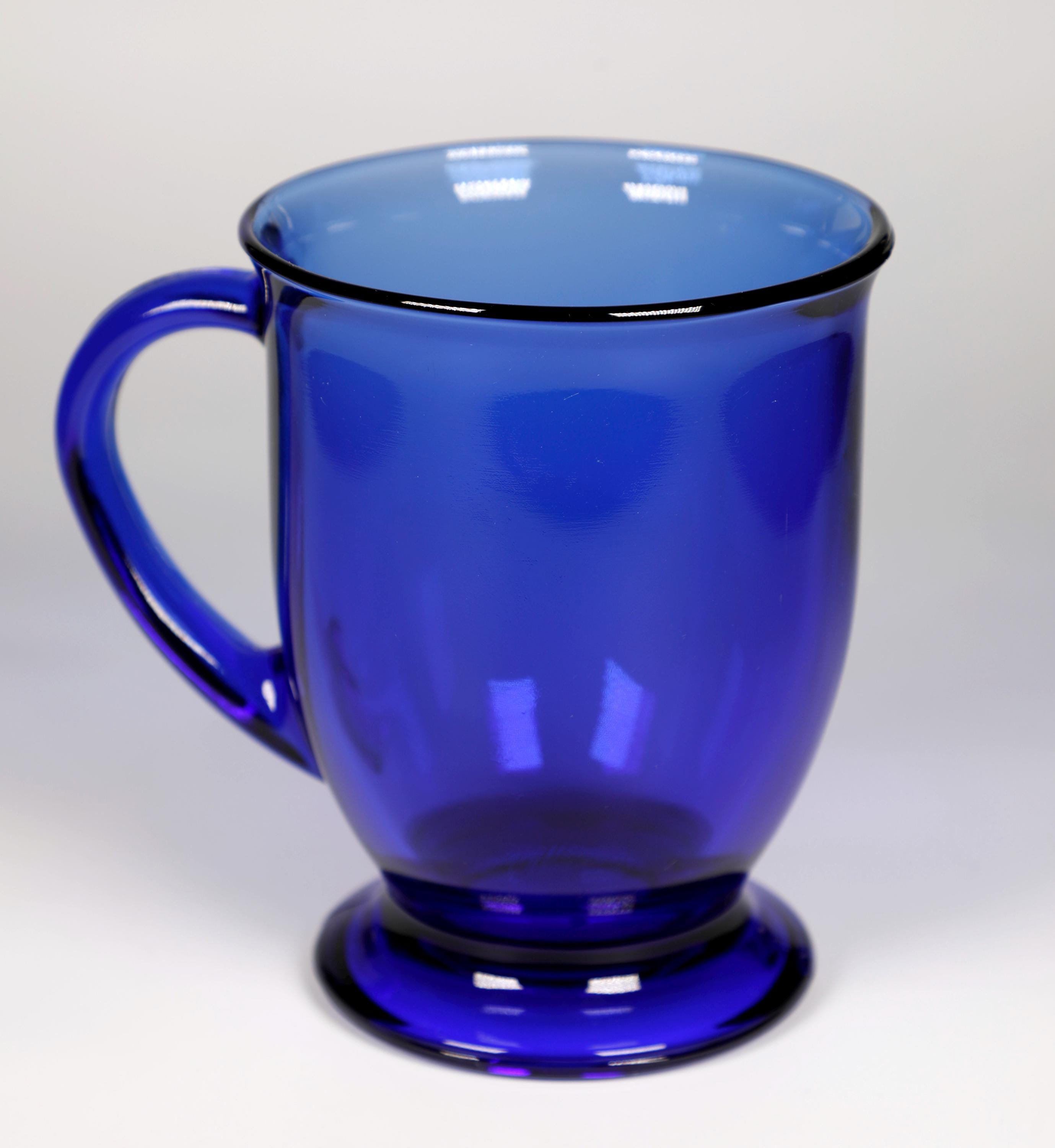 Vintage Anchor Hocking Large Cobalt Mugs 2 sets of 3