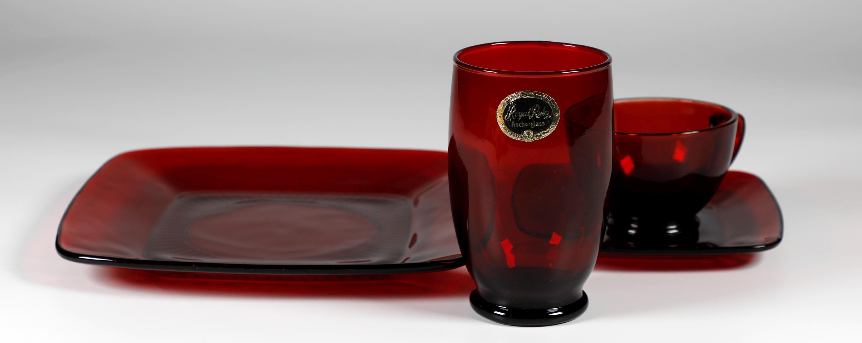 ヴィンテージ ロイヤル ルビーとファイヤーキング アンカーホッキング