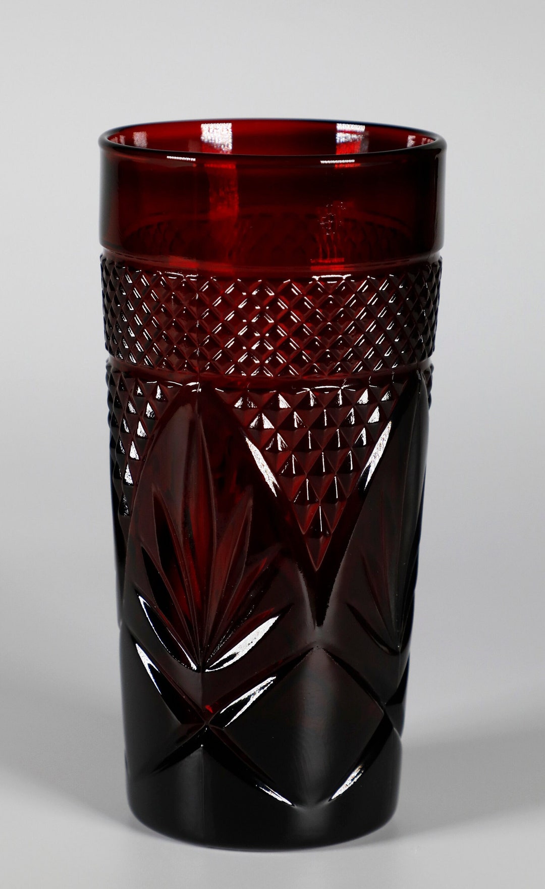 Luminarc Cristal D'arques Durand Ruby Red Drinking Glasses sold ...
