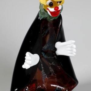 Authentique clown vintage en verre de Murano