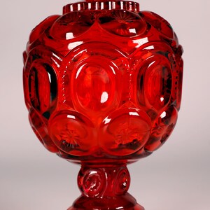 Vintage 8&quot; Amberina LE Smith Moon and Star Candy Dish