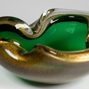 Vintage Alfredo Barbini Sommerso Aventurine Bowl-Murano