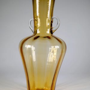Vintage Blenko Amber Vase