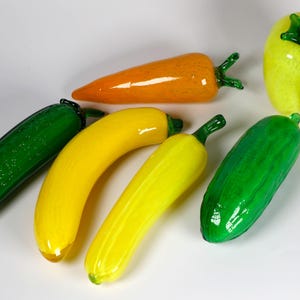 Vintage Encased Glass Fruit and Veggies