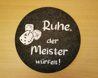 Würfelunterlage, Würfelmatte, Filzunterlage, Kniffelmatte, Kniffelunterlage