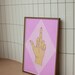 Middle Finger Printable Wall Art, Wall Art, Pink Diamond, Nail Art ...