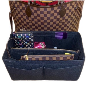 Felt Bag Organizer with Wristlet | Purse Tote Bag Handbag Organizer Insert Keeper